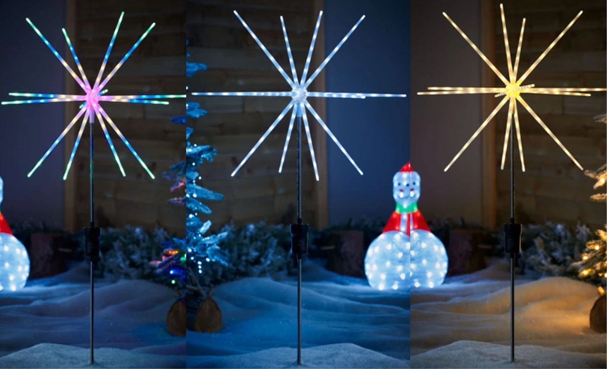 Solar Powered Starburst Pathway Stake Light-Christmas Path Light-Lexi Lighting